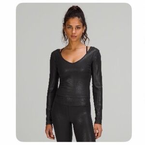 Lululemon align radiate foil longsleeve crop top size 6